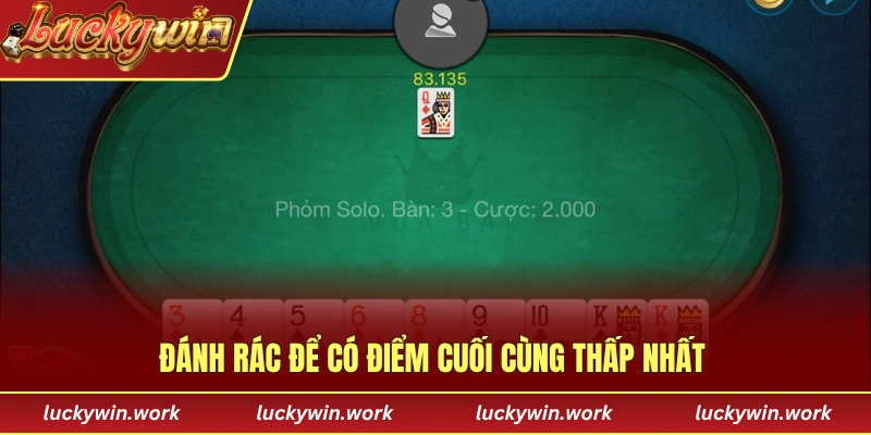 Đánh rác để có điểm cuối cùng thấp nhất